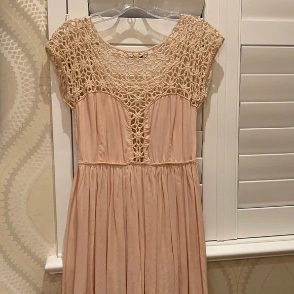 long pink dress flowy Women Long Flowy Evening Dress with Short Sleeve